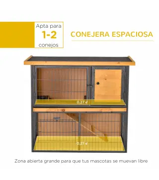 Conejera de Exterior de Madera