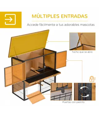 Conejera de Exterior de Madera
