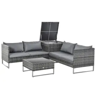 Conjunto de Muebles de Jardín de Ratán