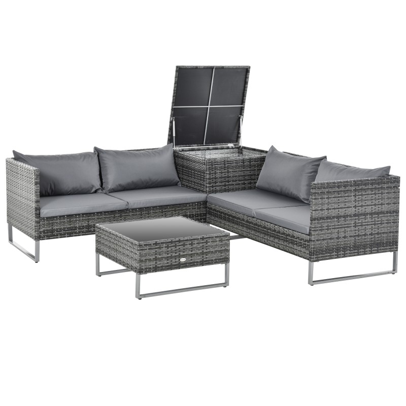 Conjunto de Muebles de Jardín de Ratán Conjunto de Muebles de Jardín de Ratán