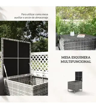 Conjunto de Muebles de Jardín de Ratán