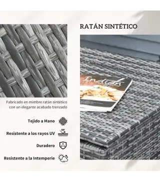 Conjunto de Muebles de Jardín de Ratán