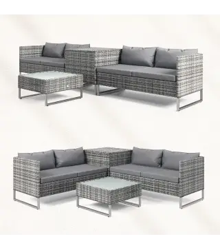 Conjunto de Muebles de Jardín de Ratán