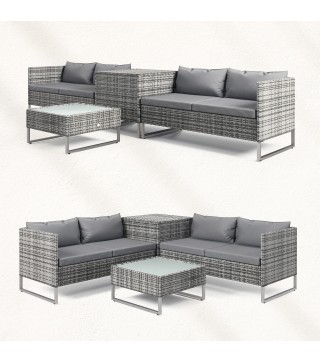 Conjunto de Muebles de Jardín de Ratán