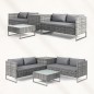 Conjunto de Muebles de Jardín de Ratán Conjunto de Muebles de Jardín de Ratán
