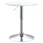 Mesa de Bar Regulable en Altura con Base Redonda y Antideslizante para Cocina Comedor Ø60x69-93 cm Blanco