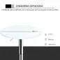 Mesa de Bar Regulable en Altura con Base Redonda y Antideslizante para Cocina Comedor Ø60x69-93 cm Blanco