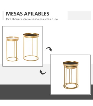 Juego de 2 Mesas de Café