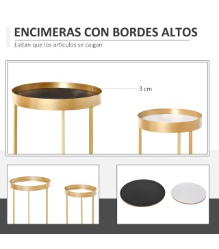 Juego de 2 Mesas de Café