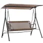 Columpio de Jardín de Exterior de 2 Plazas Silla Balancín con Parasol Techo Ajustable en Ángulo Terraza Balcón Exterior Carga 20