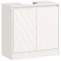 Mueble Bajo Lavabo Mueble de Baño con 2 Puertas Estante Ajustable para Lavabos con o sin Pedestal 60x30x59,8 cm Blanco