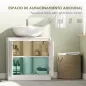 Mueble Bajo Lavabo Mueble de Baño con 2 Puertas Estante Ajustable para Lavabos con o sin Pedestal 60x30x59,8 cm Blanco