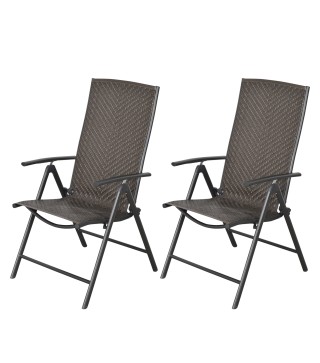 Conjunto de 2 Sillas de Ratán