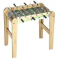 Futbolín para Niños de Madera Mesa de Futbolín con 2 Marcadores 6 Barras 18 Jugadores 75x66x75 cm Natural
