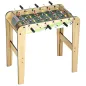 Futbolín para Niños de Madera Mesa de Futbolín con 2 Marcadores 6 Barras 18 Jugadores 75x66x75 cm Natural