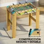 Futbolín para Niños de Madera Mesa de Futbolín con 2 Marcadores 6 Barras 18 Jugadores 75x66x75 cm Natural