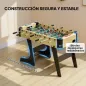 Futbolín para Niños de Madera Plegable Mesa de Futbolín con 2 Marcadores 8 Barras 22 Jugadores 118x107,5x78 cm Natural
