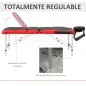 Camilla Masaje Plegable, Camilla Estética Profesional de Aluminio con Altura Ajustable, 3 Zonas, Reposacabezas, Reposabr