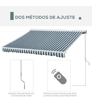 Toldo Eléctrico Retráctil con Función Manual