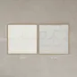 Decoración de Pared de Madera 3D de 2 Piezas con Patrones Geométricos Huecos para Salón Dormitorio Pasillo Blanco