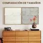Decoración de Pared de Madera 3D de 2 Piezas con Patrones Geométricos Huecos para Salón Dormitorio Pasillo Blanco