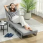 Sillón Cama Individual 3 en 1 Sofá Cama Plegable con Respaldo Ajustable y Cojín para Sala Dormitorio 73x78x81 cm Gris
