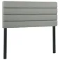 Cabecero de Cama 140 cm Tapizado en Lino Altura Ajustable de 3 Niveles 106/116/126 cm Montado a la Pared Gris