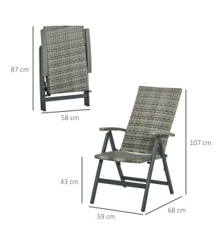 Silla Plegable de Ratán