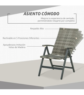 Silla Plegable de Ratán