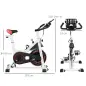 Bici Estática con Resistencia Regulable Volante de Inercia 8 kg Pantalla LCD Manillar y Asiento Ajustable Blanco