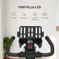 Bici Estática con Resistencia Regulable Volante de Inercia 8 kg Pantalla LCD Manillar y Asiento Ajustable Blanco