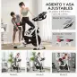 Bici Estática con Resistencia Regulable Volante de Inercia 8 kg Pantalla LCD Manillar y Asiento Ajustable Blanco