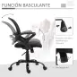 Silla de Oficina Silla de Escritorio de Malla Transpirable Basculante con Altura Ajustable Asiento Giratorio 360° y Soporte Lumb
