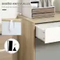 Aparador Auxiliar Mueble de Almacenamiento de Salón con 2 Armarios Cerrados y 2 Cajones Patas Elevadas de Madera de Pino para Co
