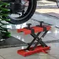 Plataforma Elevadora para Motocicletas Carga Máxima 500 kg con Altura Ajustable de 19-53 cm Soporte de Moto para Aparcar o Repar