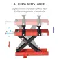 Plataforma Elevadora para Motocicletas Carga Máxima 500 kg con Altura Ajustable de 19-53 cm Soporte de Moto para Aparcar o Repar
