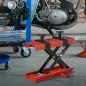 Plataforma Elevadora para Motocicletas Carga Máxima 500 kg con Altura Ajustable de 19-53 cm Soporte de Moto para Aparcar o Repar