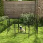 Parque para Mascotas de 8 Paneles 80x80 cm Corralito para Perros con Puerta y Doble Pestillo Metálicos Negro