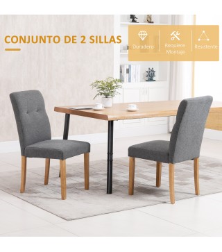 Juego de 2 Sillas de Comedor