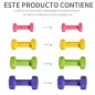 Juego de 8 Mancuernas Hexagonales 20 KG de 4 Pares 4 kg 3 kg 2 kg 1 kg Mancuernas de Neopreno con Revestimiento Antideslizantes