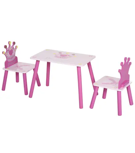 Juego de Mesa y 2 Sillas Infantiles