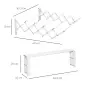 Tendedero de Pared Extensible de 63,5 cm Tendedero de Ropa de Metal con 5 Barras para Interior y Exterior Baño Balcón Carga 10 k