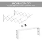 Tendedero de Pared Extensible de 63,5 cm Tendedero de Ropa de Metal con 5 Barras para Interior y Exterior Baño Balcón Carga 10 k