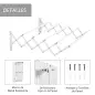 Tendedero de Pared Extensible de 63,5 cm Tendedero de Ropa de Metal con 5 Barras para Interior y Exterior Baño Balcón Carga 10 k