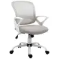 Silla de Oficina Silla de Escritorio de Malla Transpirable Basculante con Altura Ajustable Asiento Giratorio 360° y Soporte Lumb