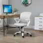 Silla de Oficina Silla de Escritorio de Malla Transpirable Basculante con Altura Ajustable Asiento Giratorio 360° y Soporte Lumb