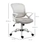 Silla de Oficina Silla de Escritorio de Malla Transpirable Basculante con Altura Ajustable Asiento Giratorio 360° y Soporte Lumb