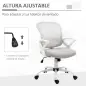 Silla de Oficina Silla de Escritorio de Malla Transpirable Basculante con Altura Ajustable Asiento Giratorio 360° y Soporte Lumb