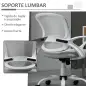 Silla de Oficina Silla de Escritorio de Malla Transpirable Basculante con Altura Ajustable Asiento Giratorio 360° y Soporte Lumb