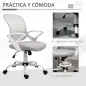 Silla de Oficina Silla de Escritorio de Malla Transpirable Basculante con Altura Ajustable Asiento Giratorio 360° y Soporte Lumb